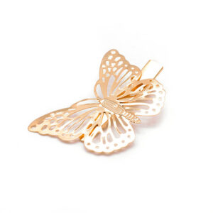 Butterfly gold barrette