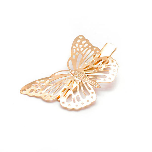 Butterfly gold barrette